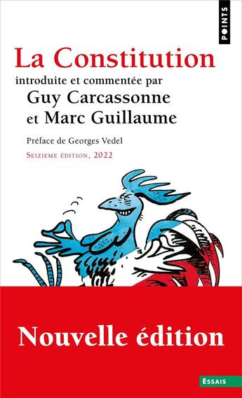 Couverture du livre « La constitution (16e édition) » de Guy Carcassonne et Marc Guillaume aux éditions Points