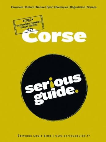 Couverture du livre « Corse » de Seriousguide aux éditions Louis Simo