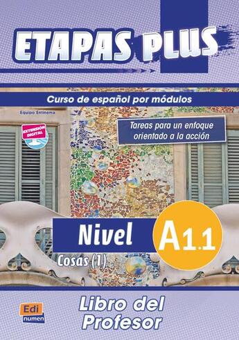 Couverture du livre « Etapas plus cosas ; nivel A1 ; libro del profesor » de Sonia Eusebio Hermira et Isabel De Dios Martin aux éditions Edinumen