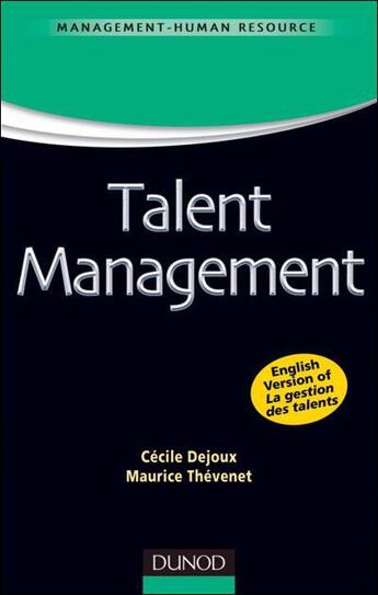 Couverture du livre « Talent management » de Cecile Dejoux et Maurice Thévenet aux éditions Dunod