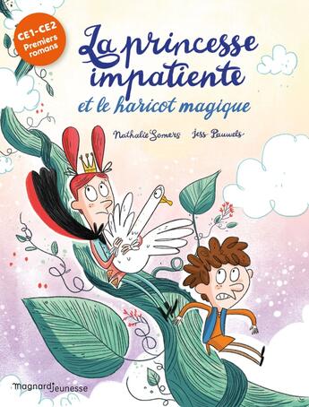 Couverture du livre « La princesse impatiente et le haricot magique » de Nathalie Somers aux éditions Magnard