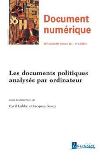 Couverture du livre « Les documents politiques analysés par ordinateur » de Cyril Labbe et Jacques Savoy et Collectif aux éditions Hermes Science Publications