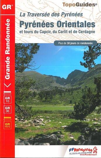 Couverture du livre « Pyrénées Orientales (édition 2017) » de  aux éditions Ffrp