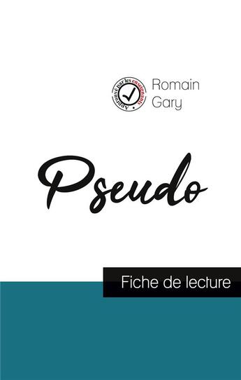 Couverture du livre « Pseudo, de Romain Gary » de  aux éditions Comprendre La Litterature