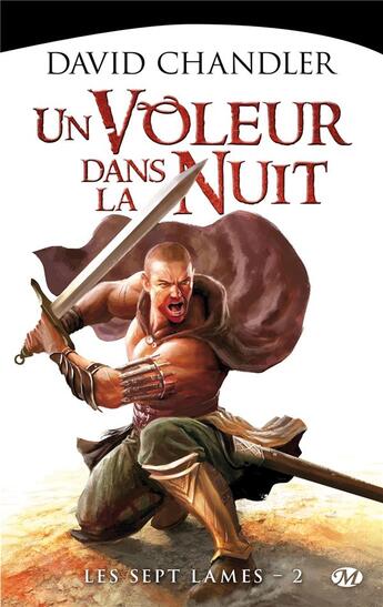 Couverture du livre « Les sept lames Tome 2 : un voleur dans la nuit » de David Chandler aux éditions Bragelonne