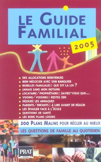 Couverture du livre « Le guide familial (édition 2005) » de  aux éditions Prat