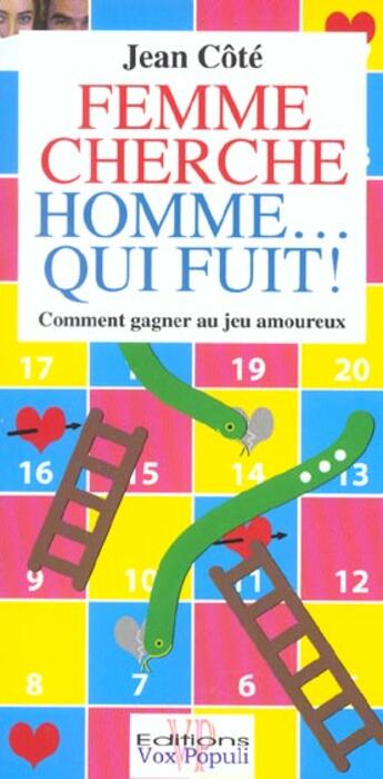 Couverture du livre « Femme cherche homme qui fuit » de Jean Cote aux éditions Vox Populi Quebec