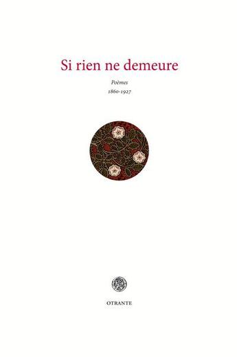 Couverture du livre « Si rien ne demeure, poemes 1860-1927 » de  aux éditions Otrante