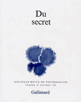 Couverture du livre « Du secret » de  aux éditions Gallimard