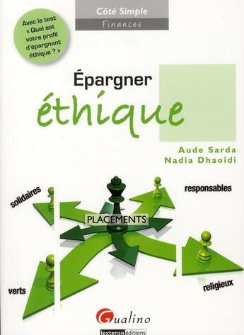 Couverture du livre « Épargner éthique » de Aude Sarda et Nadia Dhaoidi aux éditions Gualino