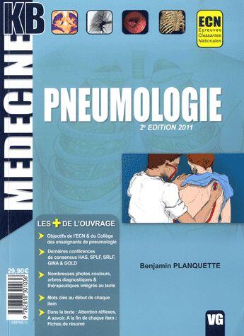 Couverture du livre « MEDECINE KB ; pneumologie (2e édition) » de Benjamin Planquette aux éditions Vernazobres Grego