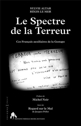 Couverture du livre « Le spectre de la terreur » de Regis Le Mer et Sylvie Altar aux éditions Tiresias