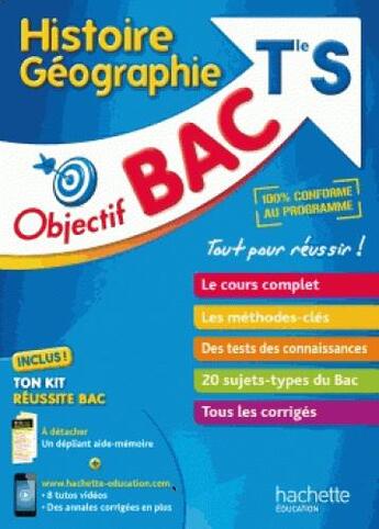 Couverture du livre « Objectif bac - histoire-geographie term s » de Nielly Florence aux éditions Hachette Education