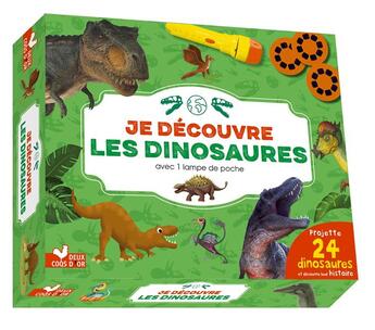 Couverture du livre « Je découvre les dinosaures, avec 1 lampe de poche » de Eric Mathivet aux éditions Deux Coqs D'or