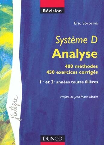 Couverture du livre « Systeme d ; analyse » de Sorosina aux éditions Dunod