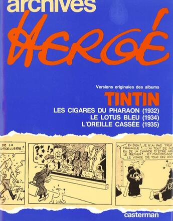 Couverture du livre « Archives 3 tintin » de Herge aux éditions Casterman