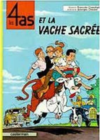 Couverture du livre « 4 as la vache sacree (les) » de Georges Chaulet aux éditions Casterman