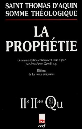 Couverture du livre « La prophétie » de  aux éditions Cerf