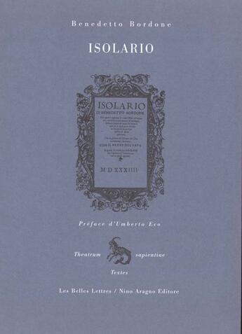 Couverture du livre « Isolario » de Benedeto Bordone aux éditions Belles Lettres