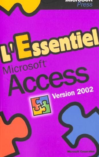 Couverture du livre « Acces Version 2002 » de Microsoft Corporation aux éditions Microsoft Press