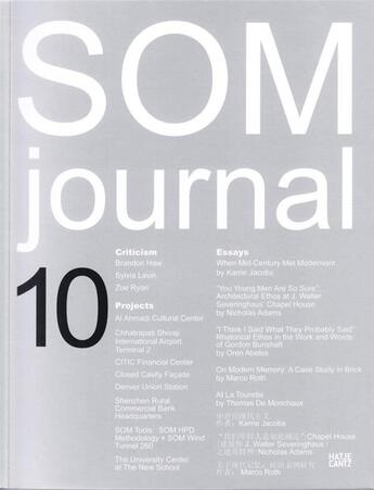 Couverture du livre « Som journal 10 » de  aux éditions Hatje Cantz