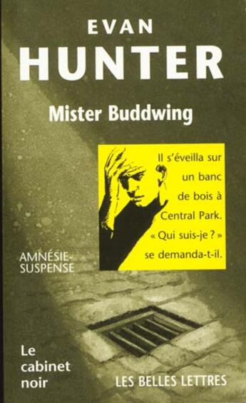 Couverture du livre « Mister buddwing (diff.sodis) » de Evan Hunter aux éditions Belles Lettres