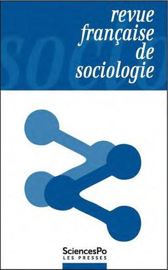 Couverture du livre « Revue francaise de sociologie t62-3 » de  aux éditions Presses De Sciences Po