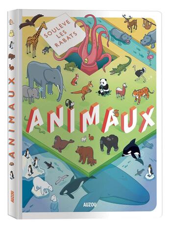 Couverture du livre « Soulève les rabats ; animaux » de Diego Vaisberg et Helen Catt et Martin Lowenstein aux éditions Philippe Auzou