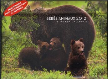 Couverture du livre « L'agenda-calendrier ; bébés animaux 2012 » de  aux éditions Hugo Image