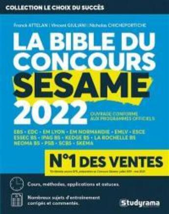 Couverture du livre « La bible SESAME (édition 2022) » de  aux éditions Studyrama