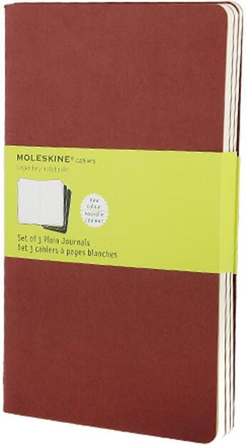 Couverture du livre « Cahier blanc grand format couverture souple carton rouge » de Moleskine aux éditions Moleskine Papet