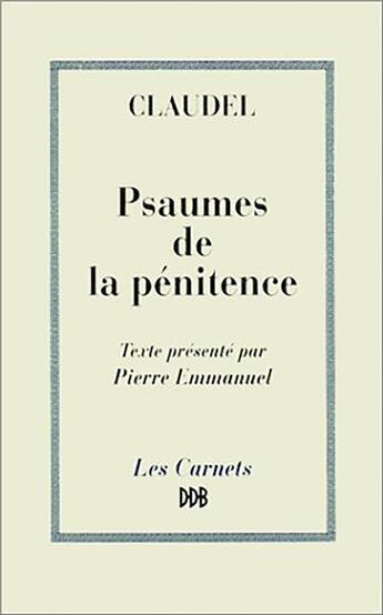 Couverture du livre « Psaumes de la pertinence » de Paul Claudel aux éditions Desclee De Brouwer