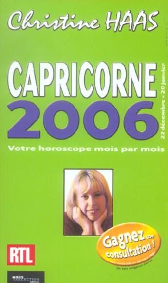 Couverture du livre « Capricorne » de Christine Haas aux éditions Hors Collection