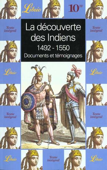 Couverture du livre « La decouverte des indiens (1492-1550) » de Luis Mizon aux éditions J'ai Lu