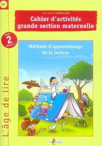 Couverture du livre « Cahier d'activités ; grande section maternelle ; méthode d'apprentissage de la lecture » de Castellani aux éditions Tom Pousse