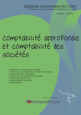 Couverture du livre « Comptabilite approfondie et comptabilite des societes dut gea/licence » de Jenny H. aux éditions Fontaine Picard