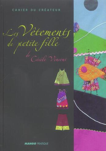 Couverture du livre « Les Vetements De Petite Fille » de Cecile Vincent aux éditions Mango