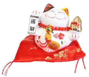 Couverture du livre « Chat maneki neko porte-bonheur prosperite tirelire ceramique - 8 cm » de  aux éditions Dg-exodif