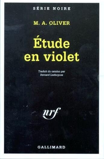 Couverture du livre « Étude en violet » de Maria Antonia Oliver aux éditions Gallimard