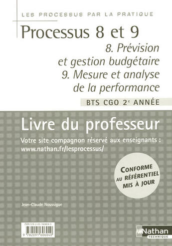 Couverture du livre « Processus 8 et 9 les processus par la pratique livre du professeur » de Noussigue/Villaume aux éditions Nathan