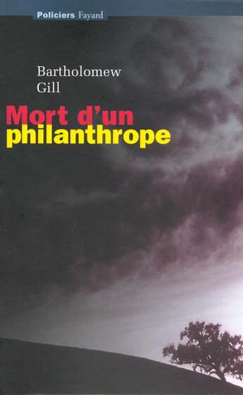 Couverture du livre « Mort D'Un Philanthrope » de Bartholomew Gill aux éditions Fayard