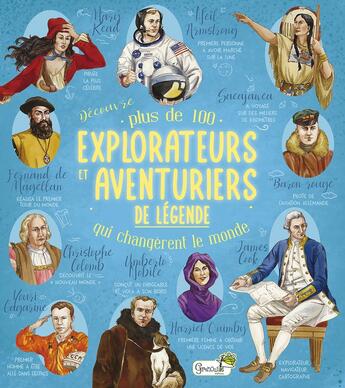 Couverture du livre « Plus de 100 explorateurs et aventuriers de légende qui changèrent le monde » de Isabelle Massol aux éditions Grenouille