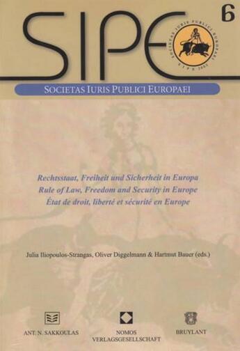 Couverture du livre « État de droit, liberté et sécurité en Europe » de Julia Iliopoulos-Strangas aux éditions Bruylant