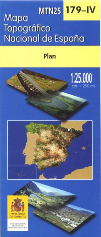 Couverture du livre « Mapa topográfico national de Espaná MTN 25 / 179-IV » de  aux éditions Cnig