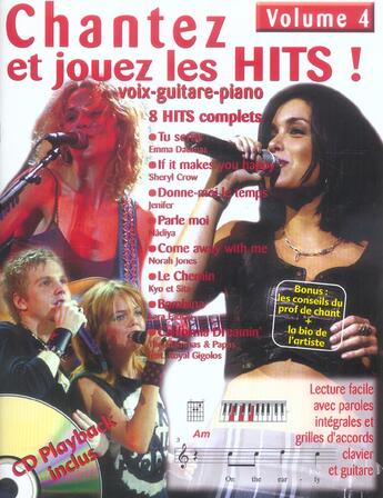 Couverture du livre « Chantez et jouez les hits ! volume 4 » de  aux éditions Hit Diffusion