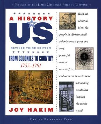 Couverture du livre « A History of US: From Colonies to Country: 1735-1791 A History of US B » de Hakim Joy aux éditions Oxford University Press Usa