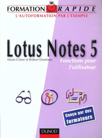 Couverture du livre « Lotus Note 5 ; Fonctions Pour L'Utilisateur » de Marie-Claire Doremus aux éditions Dunod