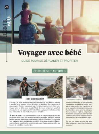 Couverture du livre « Voyager avec bébé : guide pour se déplacer et profiter » de  aux éditions Mercileslivres