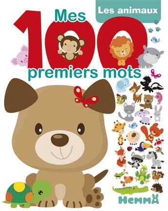 Couverture du livre « Mes 100 premiers mots les animaux » de  aux éditions Hemma