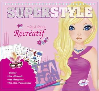 Couverture du livre « Superstyle blonde ; bloc à dessin récréatif » de  aux éditions Cerise Bleue